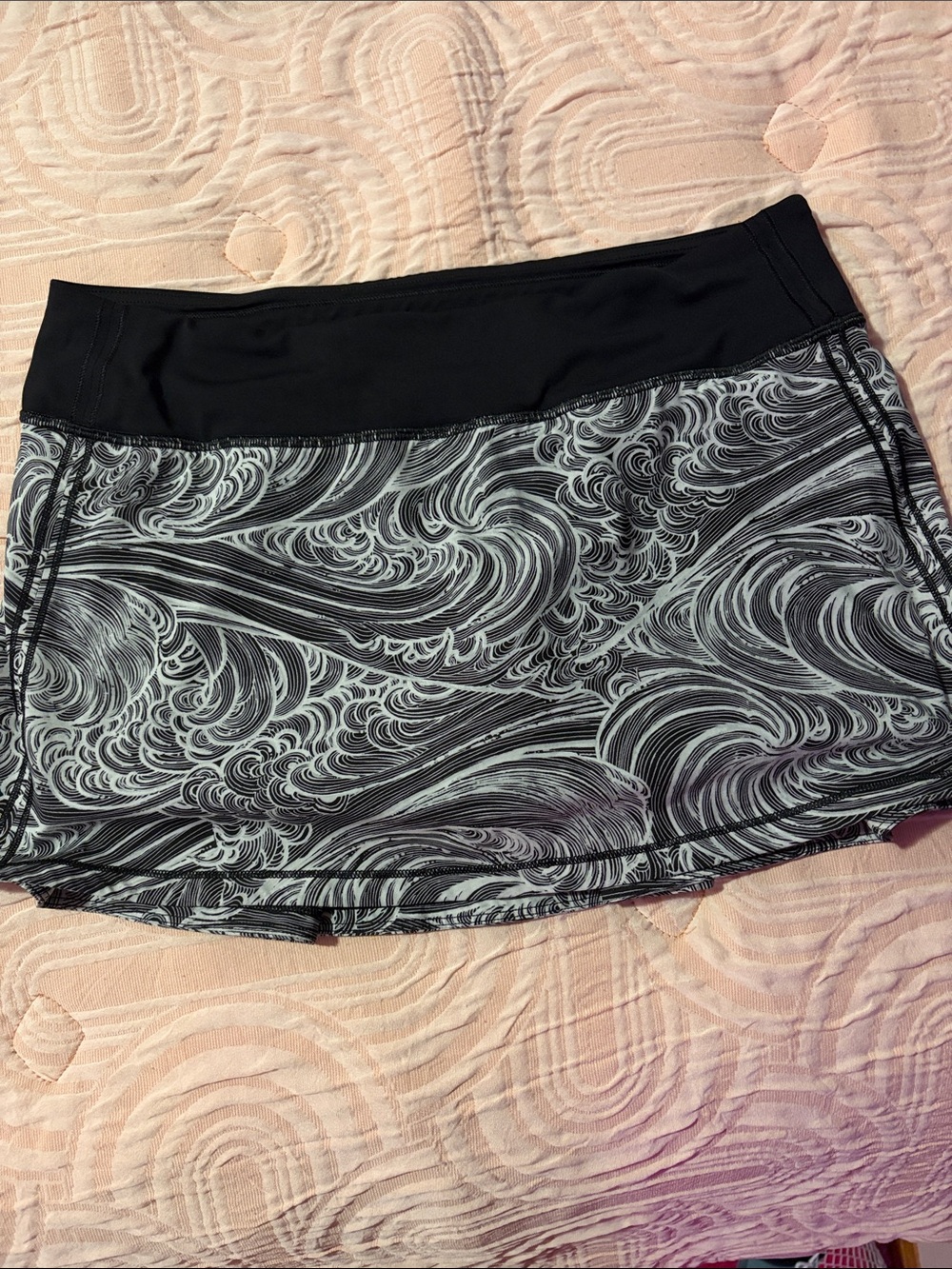 lululemon athletica Black & White Swirl Active Skort